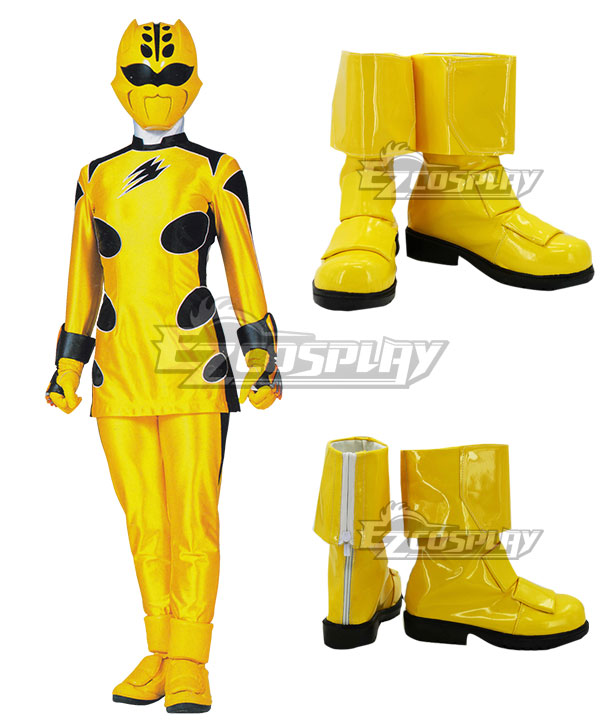 Power Rangers Jungle Fury Jungle Fury Yellow Ranger Yellow Cosplay Shoes