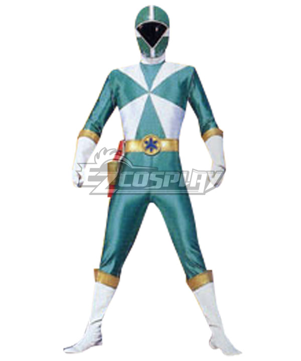 Power Rangers Lightspeed Rescue Green Lightspeed Ranger Cosplay Costume
