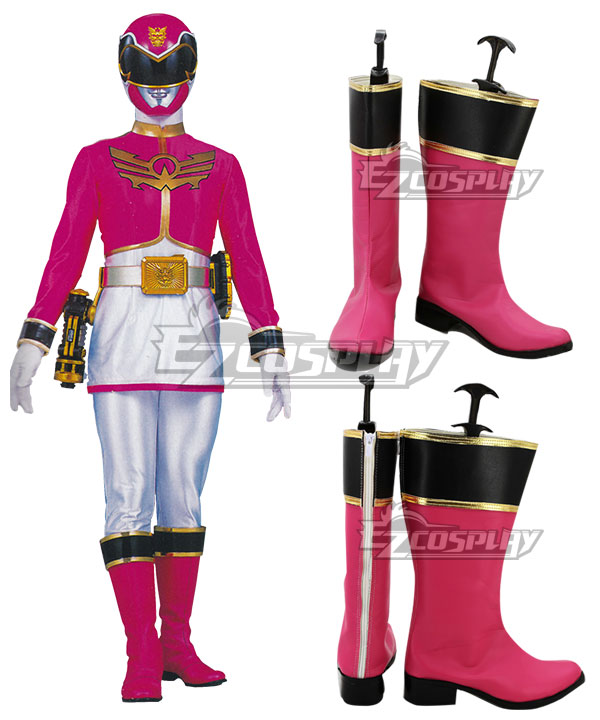 Power Rangers Megaforce Megaforce Pink Pink Shoes Cosplay Boots