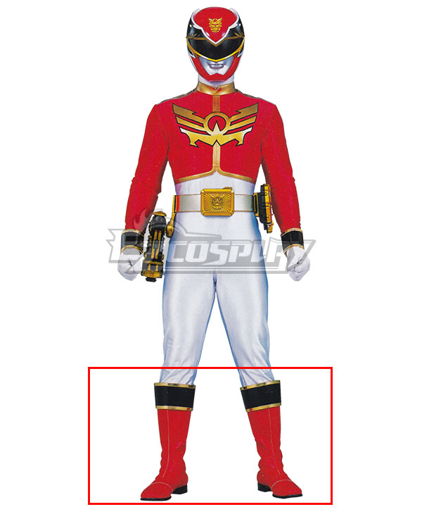 Power Rangers Megaforce Megaforce Red Red Shoes Cosplay Boots
