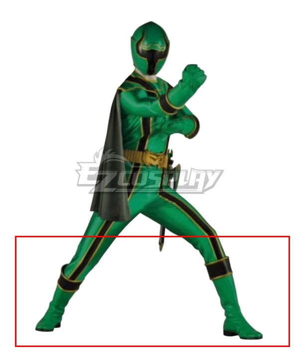 Power Rangers Mystic Force Green Mystic Ranger Green Shoes Cosplay Boots