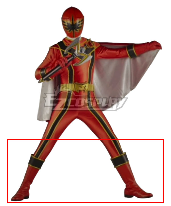 Power Rangers Mystic Force Red Mystic Ranger Red Shoes Cosplay Boots