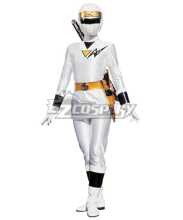 Power Rangers Ninja Sentai Kakuranger NinjaWhite Cosplay Costume