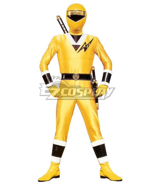 Power Rangers Ninja Sentai Kakuranger NinjaYellow Cosplay Costume