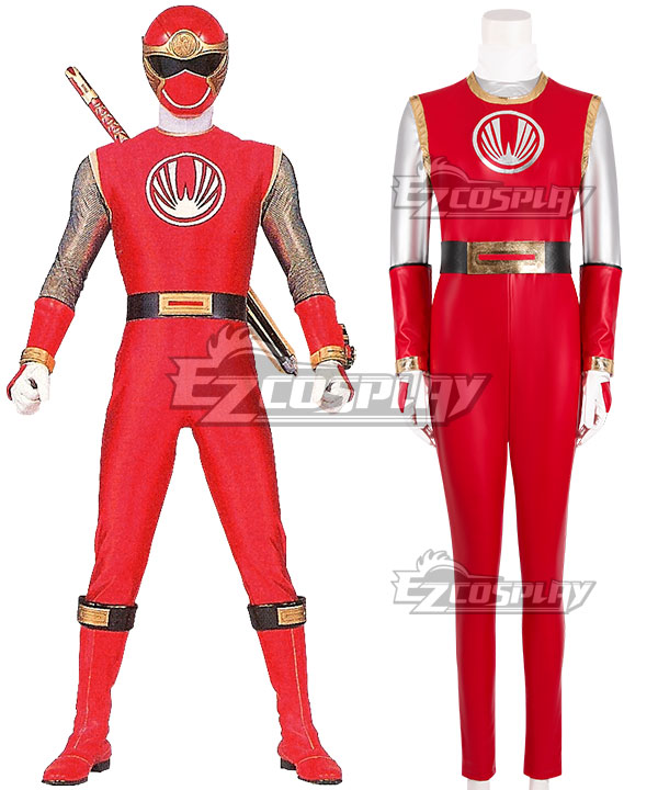 Power Rangers Ninja Storm Red Wind Ranger Cosplay Costume