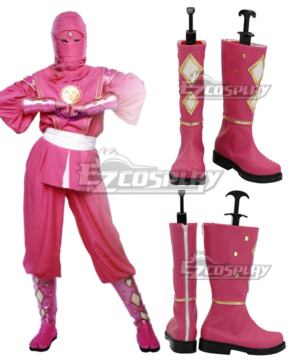 Power Rangers Pink Ninjetti Ranger Pink Cosplay Shoes