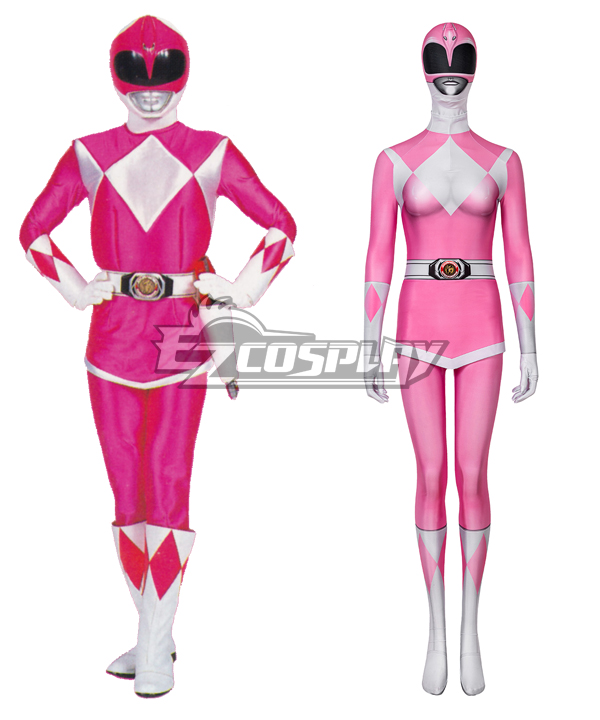 Power Rangers Pink Ranger Kyoryu Sentai Zyuranger Mei Zentai Jumpsuit Cosplay Costume