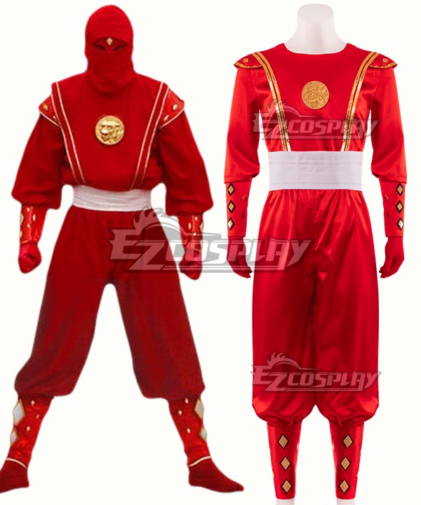 Power Rangers Red Ninjetti Ranger Red Ninja Ranger Cosplay Costume