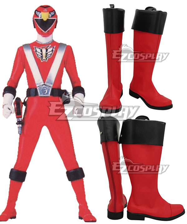 Power Rangers RPM Ranger Operator Series Red Red Shoes Cosplay Boots