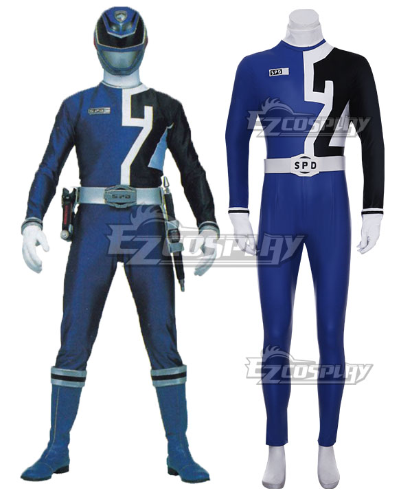 Power Rangers S.P.D. SPD Blue Ranger Cosplay Costume