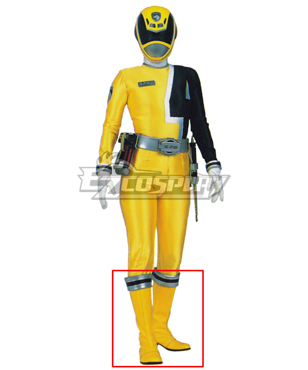 Power Rangers S.P.D. SPD Yellow Ranger Yellow Shoes Cosplay Boots