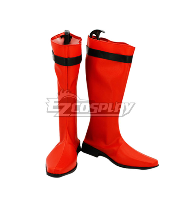 Power Rangers Samurai Red Samurai Ranger Red Shoes Cosplay Boots