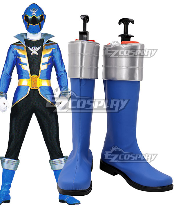 Power Rangers Super Megaforce Super Megaforce Blue Blue Shoes Cosplay Boots