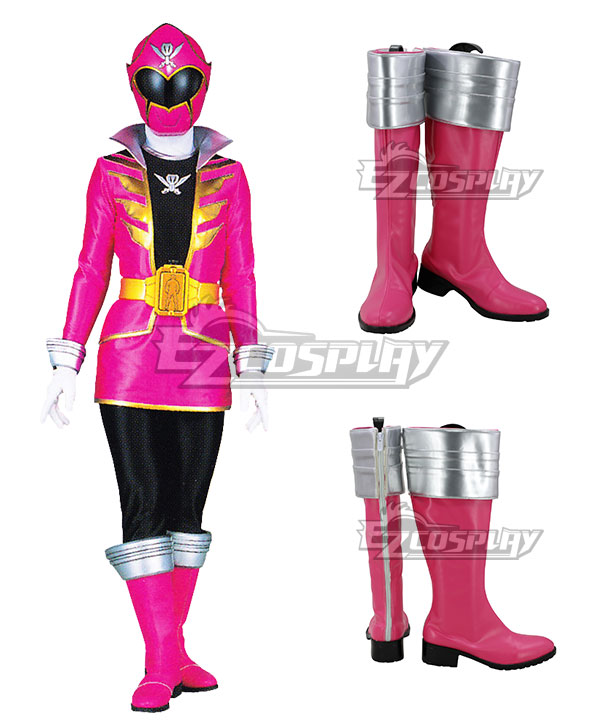 Power Rangers Megaforce Super Megaforce Pink Pink Shoes Cosplay Boots