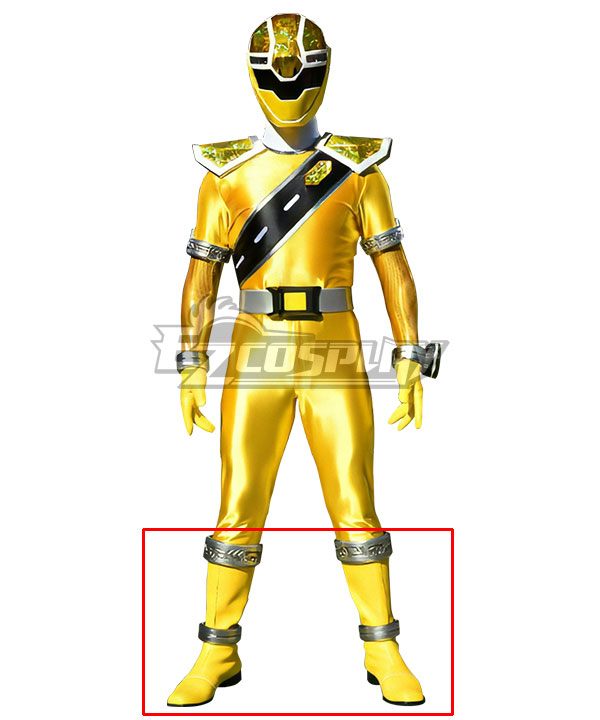 Power Rangers Super Sentai Mashin Sentai Kiramager Kiramai Yellow Shoes Cosplay Boots