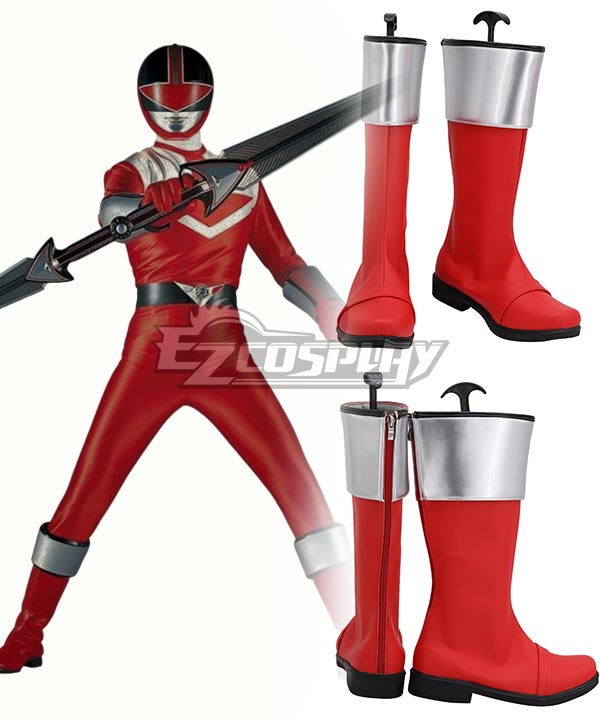 Power Rangers Time Force Time Force Red Red Shoes Cosplay Boots