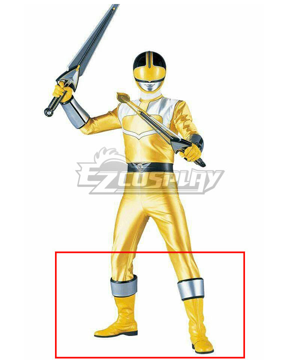 Power Rangers Time Force Time Force Yellow Yellow Shoes Cosplay Boots