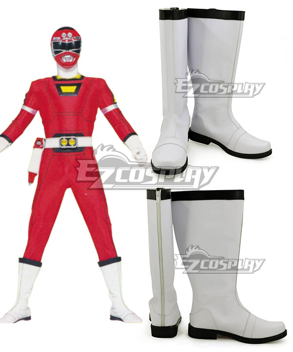 Power Rangers Turbo Red Pink Blue Turbo Yellow Pink Ranger White Shoes Cosplay Boots