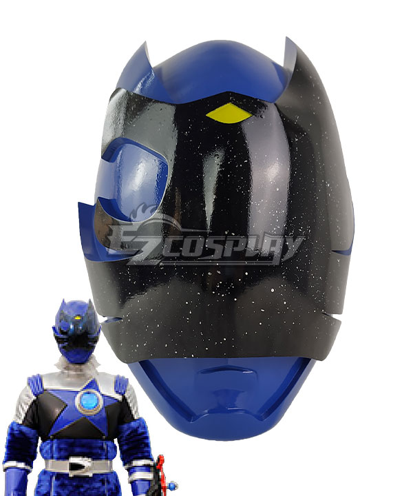 Power Rangers Uchu Sentai Kyuranger Ookami Blue Helmet Cosplay Accessory Prop