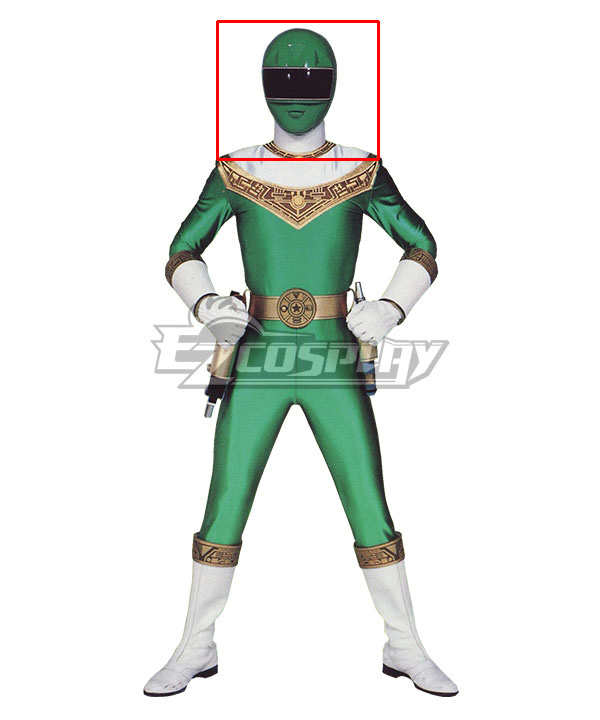 Power Rangers Zeo Ranger IV Green Helmet Cosplay Accessory Prop
