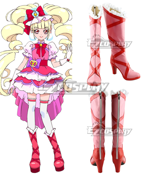 Pretty Cure Precure Pink Cure Macherie Shoes Cosplay Boots