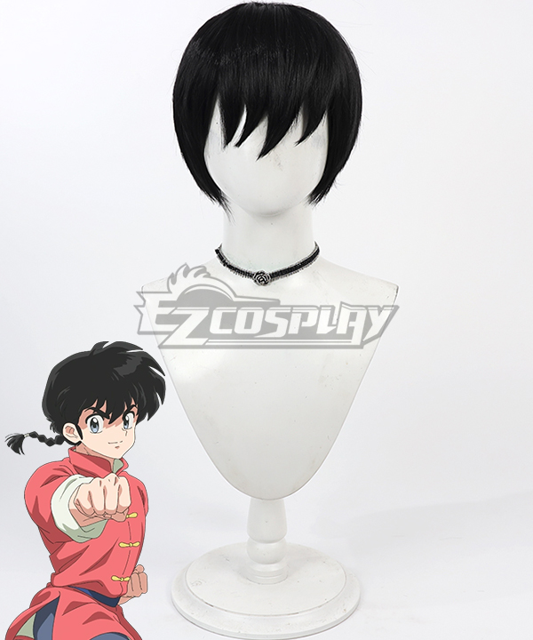 Ranma ½ Ranma 1/2 Ranma Saotome Black Cosplay Wig