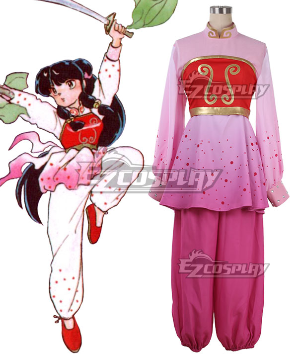 Ranma½ Ranma Nibun no Ichi Ranma One Half Shampoo Pink Cosplay Costume