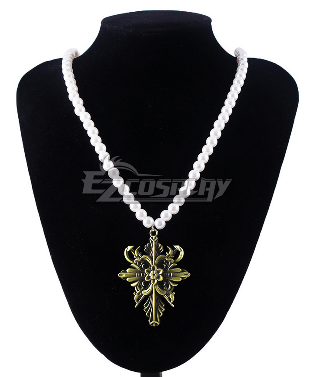 The Costume Base Ciondolo Lady Dimitrescu Double Face - Resident Evil Village - Collana Oro Antico Con Catena 53cm