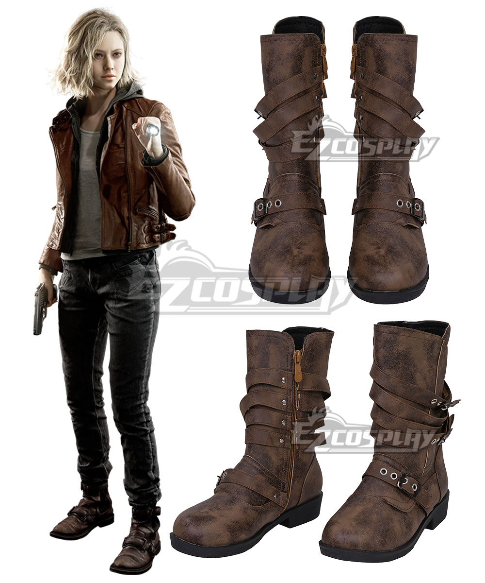 RE 9 RE Requiem Grace Ashcroft Brown Cosplay Shoes