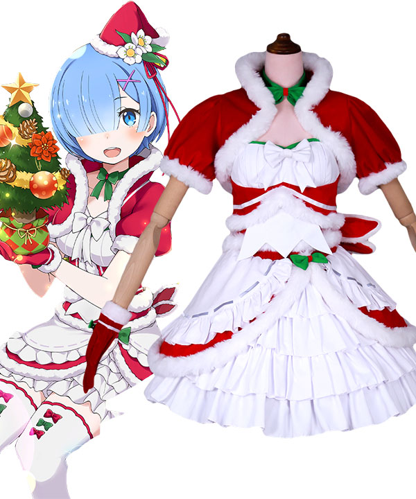Re: Life In A Different World From Zero Re: Zero Starting Life in Another World Christmas Rem Cosplay Costume