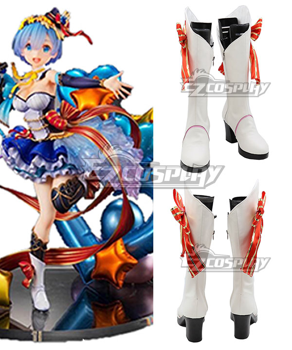 Re: Life In A Different World From Zero Rem Idol White Shoes Cosplay Boots