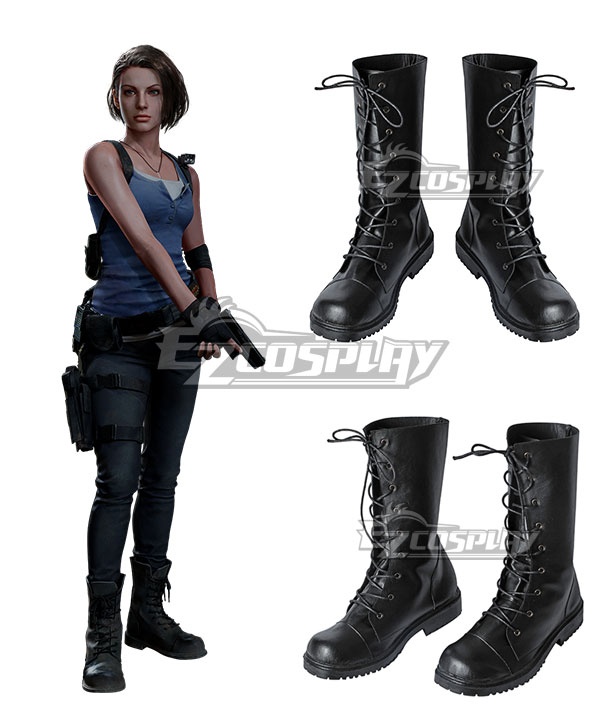 Resident Evil 3 Remake Jill Valentine Brown Shoes Cosplay Boots