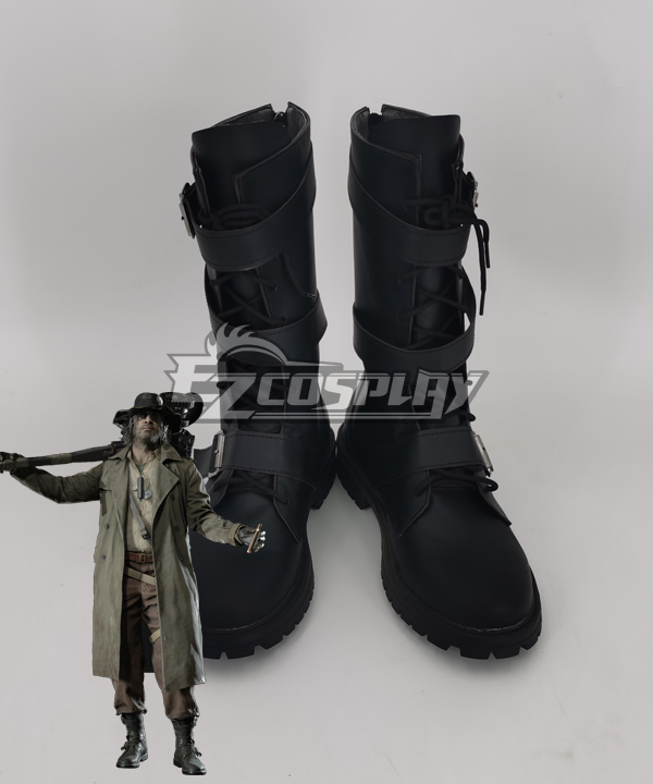 Resident Evil 8 Village Karl Heisenberg Black Shoes Cosplay Boots