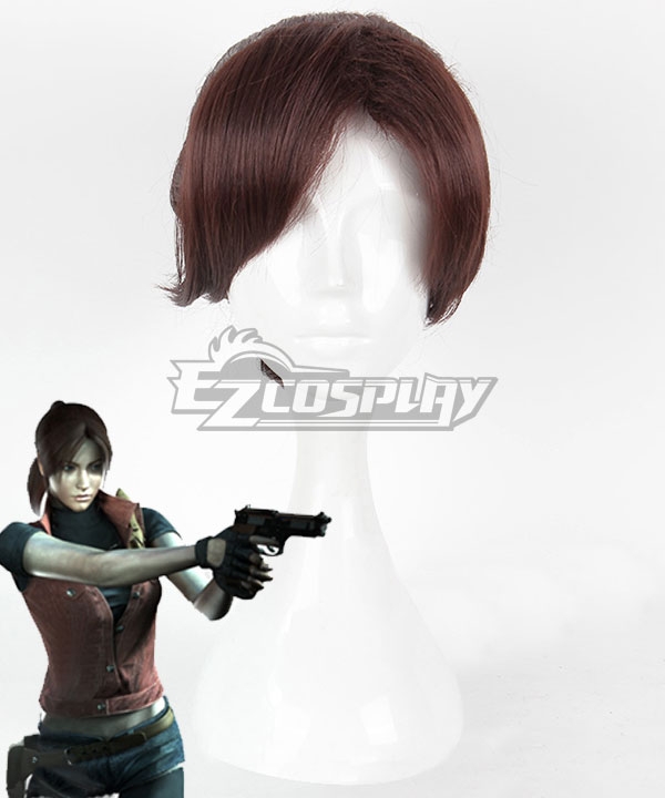 Resident Evil The Darkside Chronicles Claire Redfield Brown Cosplay Wig