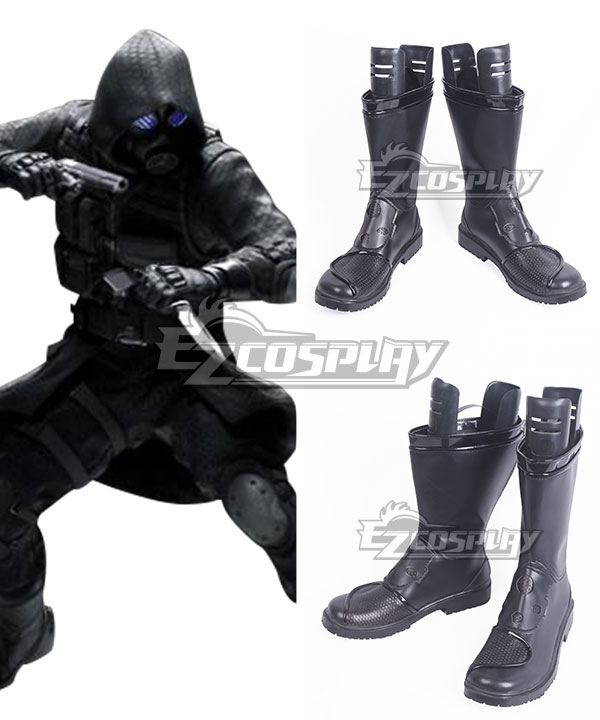 Resident Evil Umbrella Security Service Vector Black Shoes Cosplay Boots