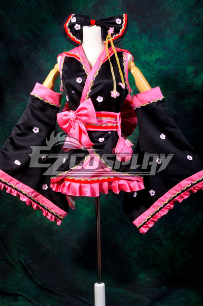 Ruler Vocaloid Miku Sakura Kimono Lolita Cosplay Costume
