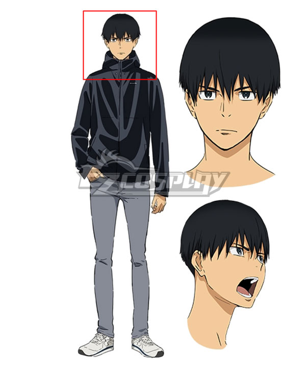 

Run with the Wind Kaze ga Tsuyoku Fuiteiru Kakeru Kurahara Black Cosplay Wig
