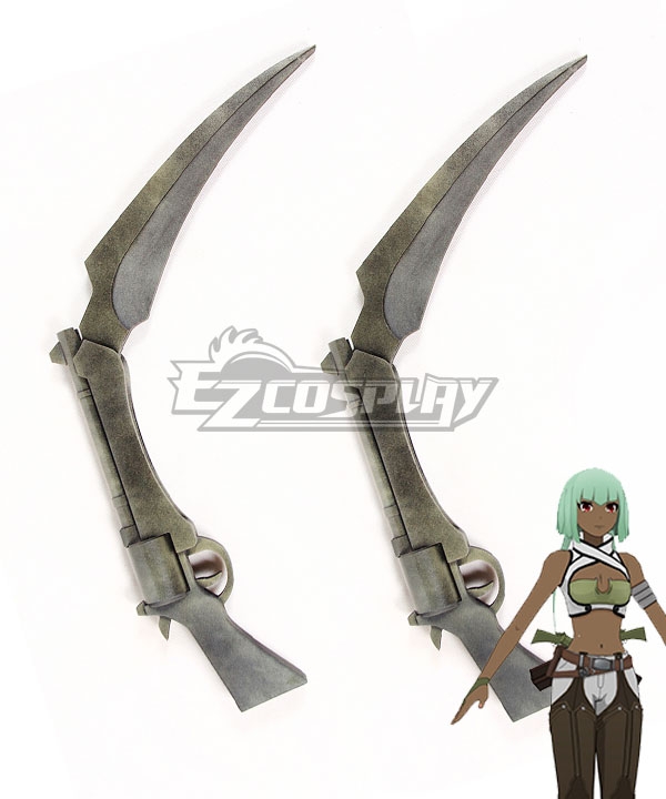 RWBY Emerald Sustrai Two Guns Cosplay Weapon Prop