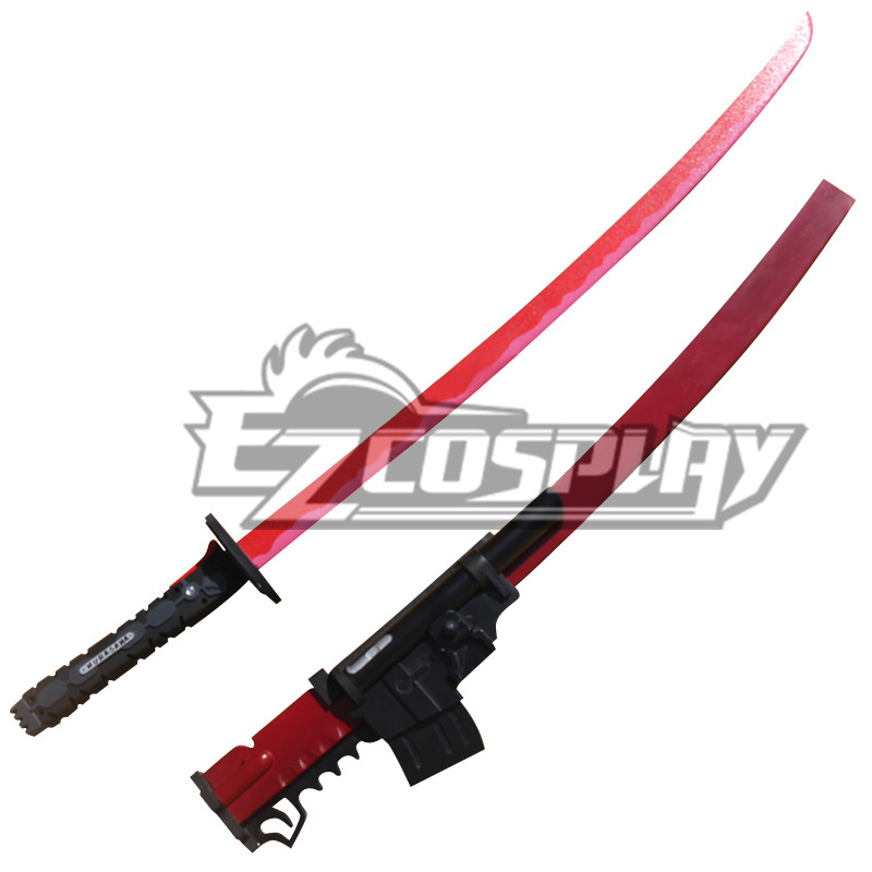 RWBY The White Fang Adam Taurus Red Ruby Sword Cosplay Prop