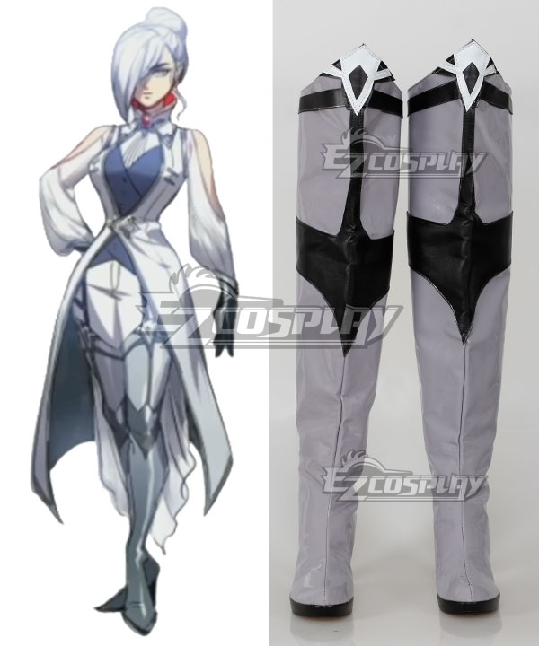RWBY Season 3 Winter Schnee Ice Queen Gray Shoes Cosplay Boots