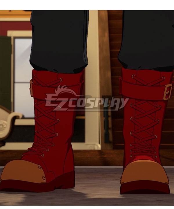 RWBY Volume 6 Oscar Pine Red Shoes Cosplay Boots