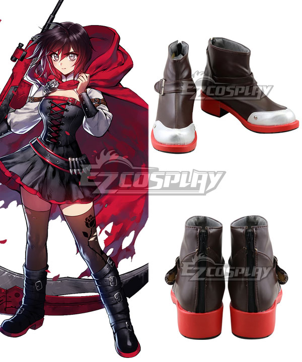 RWBY Volume 7 Ruby Rose Black Shoes Cosplay Shoes
