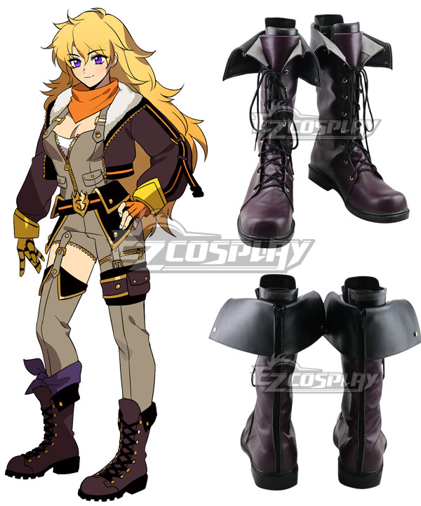 RWBY Volume 7 Yang Xiao Long Brown Shoes Cosplay Boots