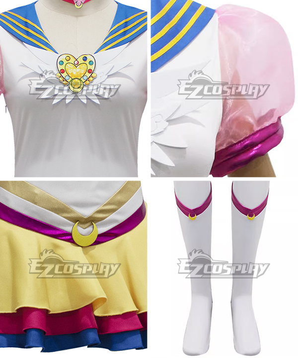 Sailor Moon Cosplay Kostüm – Tsukino Usagi Super S Combat Outfit, Inkl. Zubehör, Für Halloween & Anime-Events