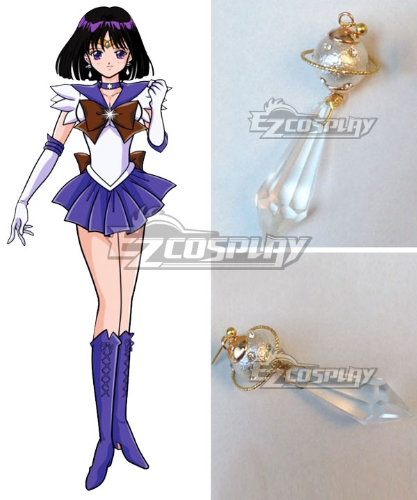 Sailor Moon Hotaru Tomoe Sailor Saturn One Pair Earrings Cosplay Accessory Prop