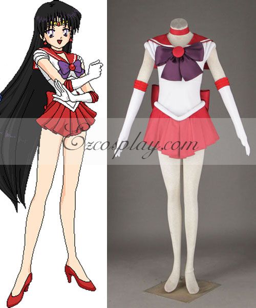 Sailor moon Rei Hino Sailor Mars Cosplay Costume