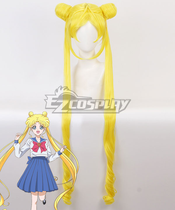 Sailor Moon Tsukino Usagi Princess Serenity Golden Cosplay Wig