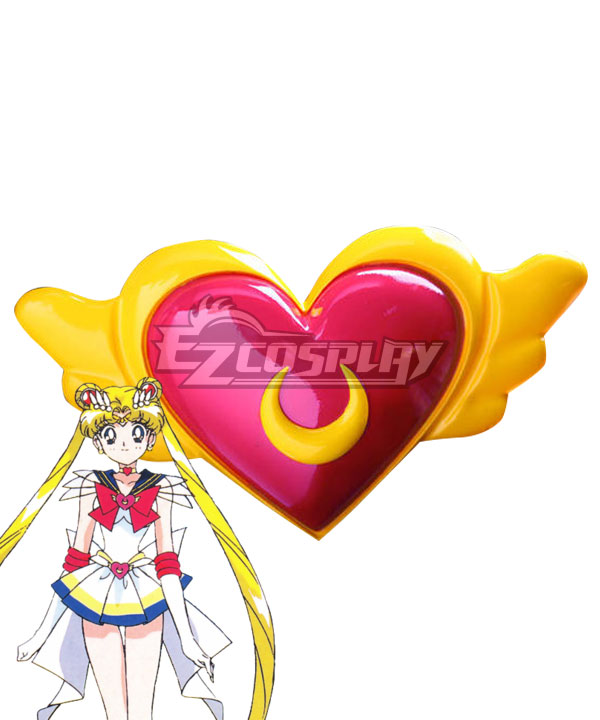Sailor Moon Usagi Tsukino Heart Brooch Cosplay Accessory Prop