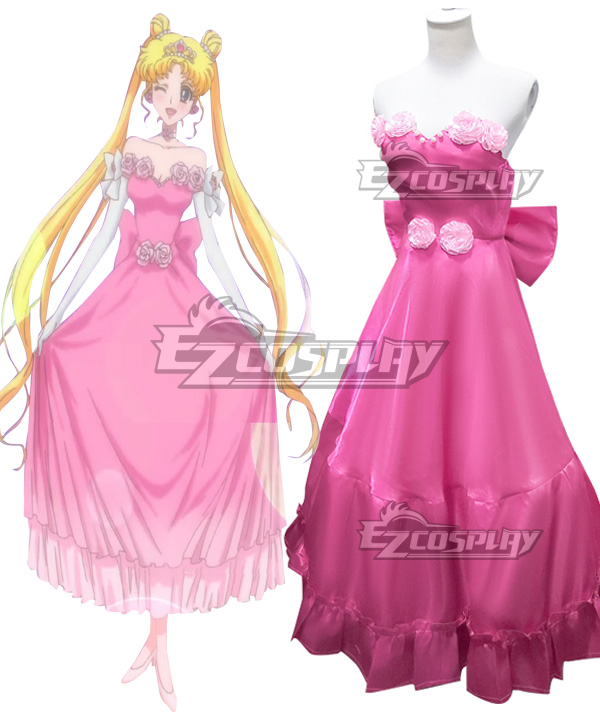 Sailor Moon Usagi Tsukino  Pink Dress Cosplay Costume