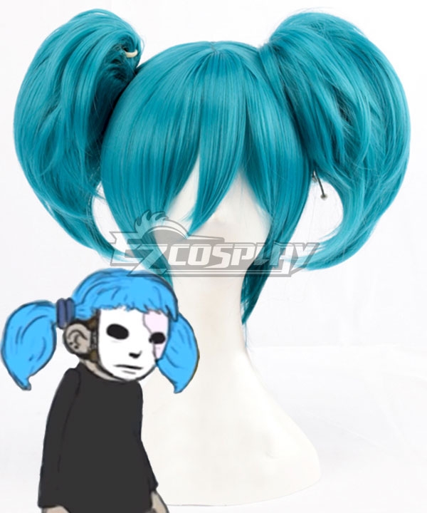 Sally Face Sal Fisher Halloween Blue New Edition Cosplay Wig